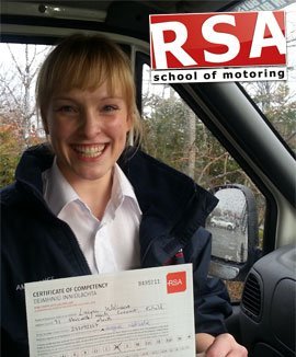 Lucy passes her minibus driving test